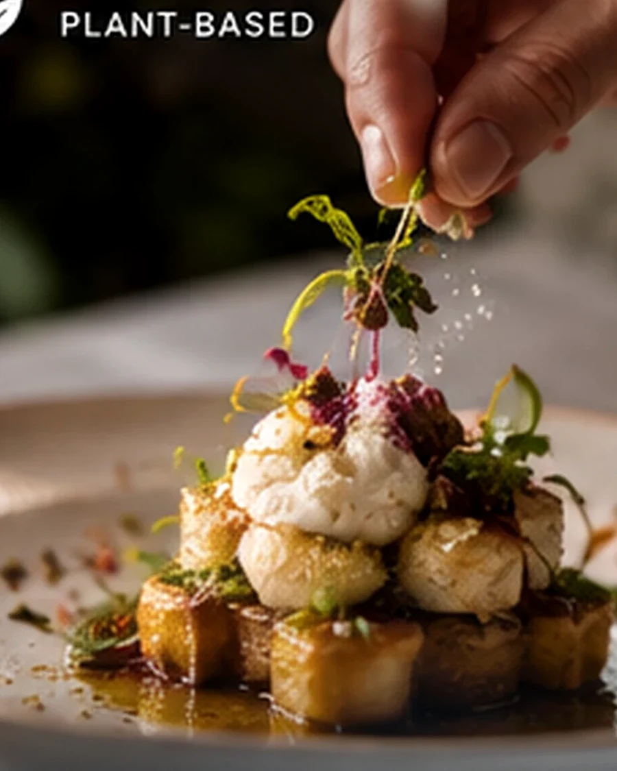 Plant-based fine dining masterclass presentation